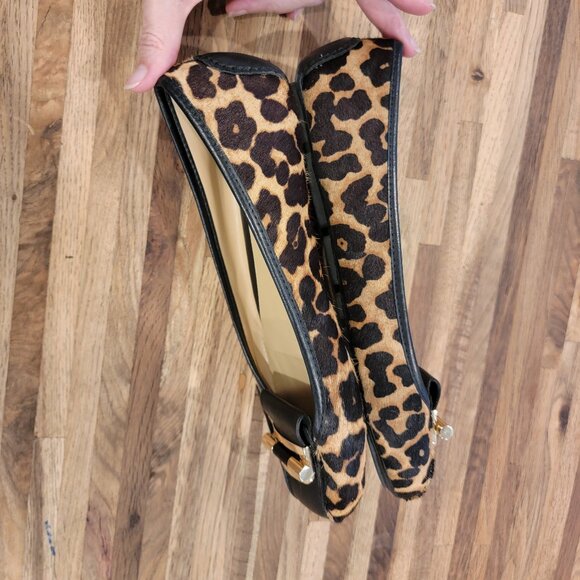 Michael Kors Gloria leopard-print calf hair ballet flats. - Picture 7 of 13